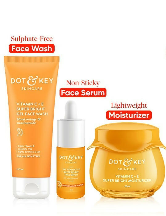 Dot & Key Vitamin C + E CSM (Cleanser, Serum, Moisturizer) Routine Combo | Grocsy