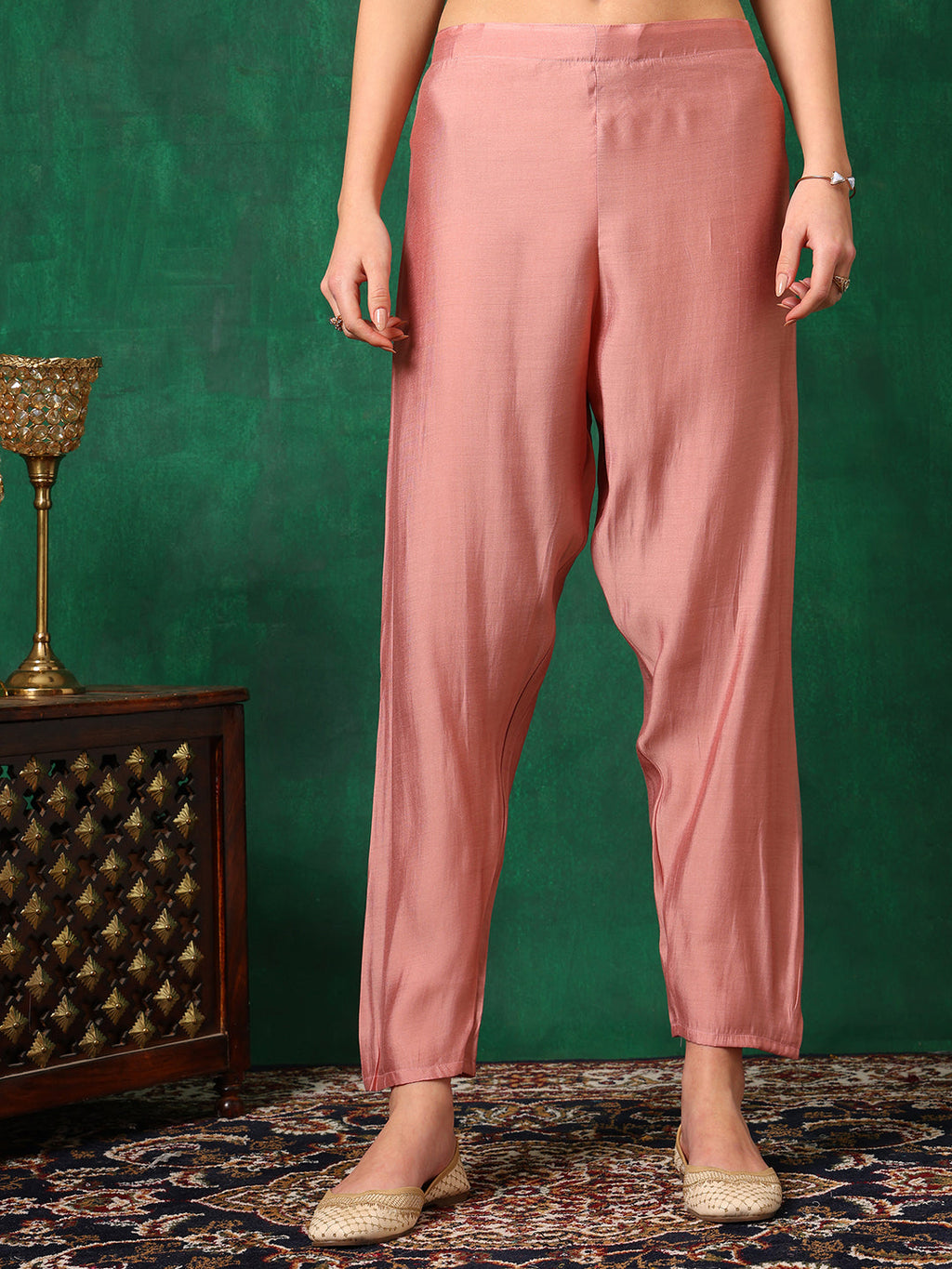 Embroidered Kurta With Pant & Embroidered Dupatta, Pink - Hiral Fashion | Grocsy