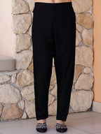 Pakistani Sequined Embroidered Kurta With Pant & Dupatta, Black - Hiral Fashion | Grocsy