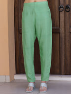 Pakistani Sequined Embroidered Kurta With Pant & Dupatta, Green - Hiral Fashion | Grocsy