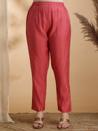 Sequined Embroidered Kurta With Pant & Floral Printed Dupatta, Pink - Hiral Fashion | Grocsy