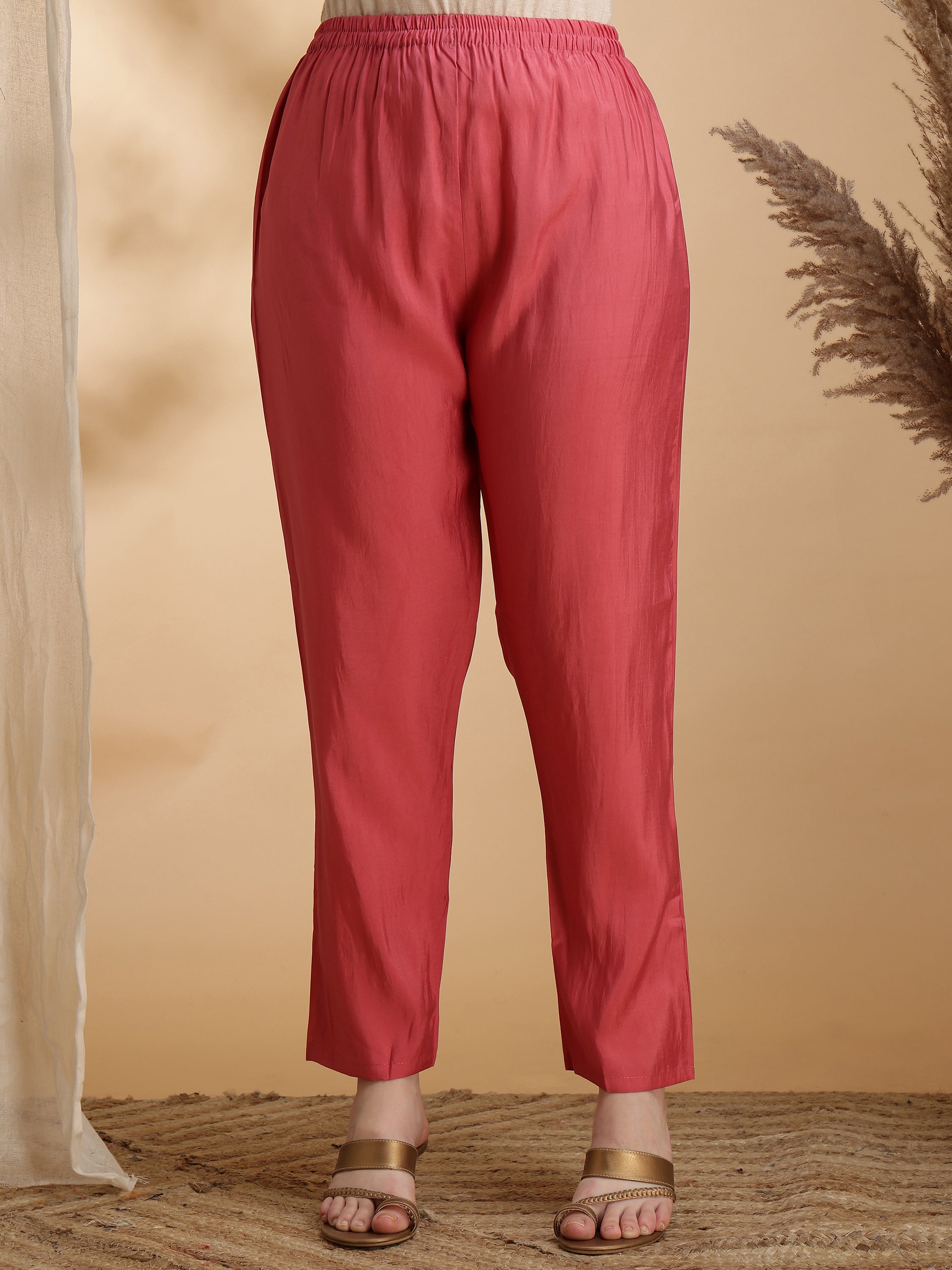 Sequined Embroidered Kurta With Pant & Floral Printed Dupatta, Pink - Hiral Fashion | Grocsy