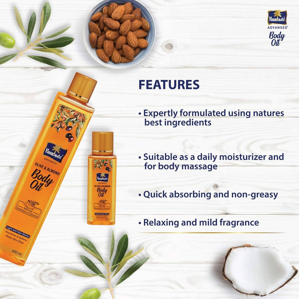 Parachute Advansed Olive & Almond Body Oil | Grocsy