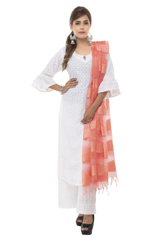 Mominos Fashion Moeza Cotton Payal Design Peach Dupatta | Grocsy