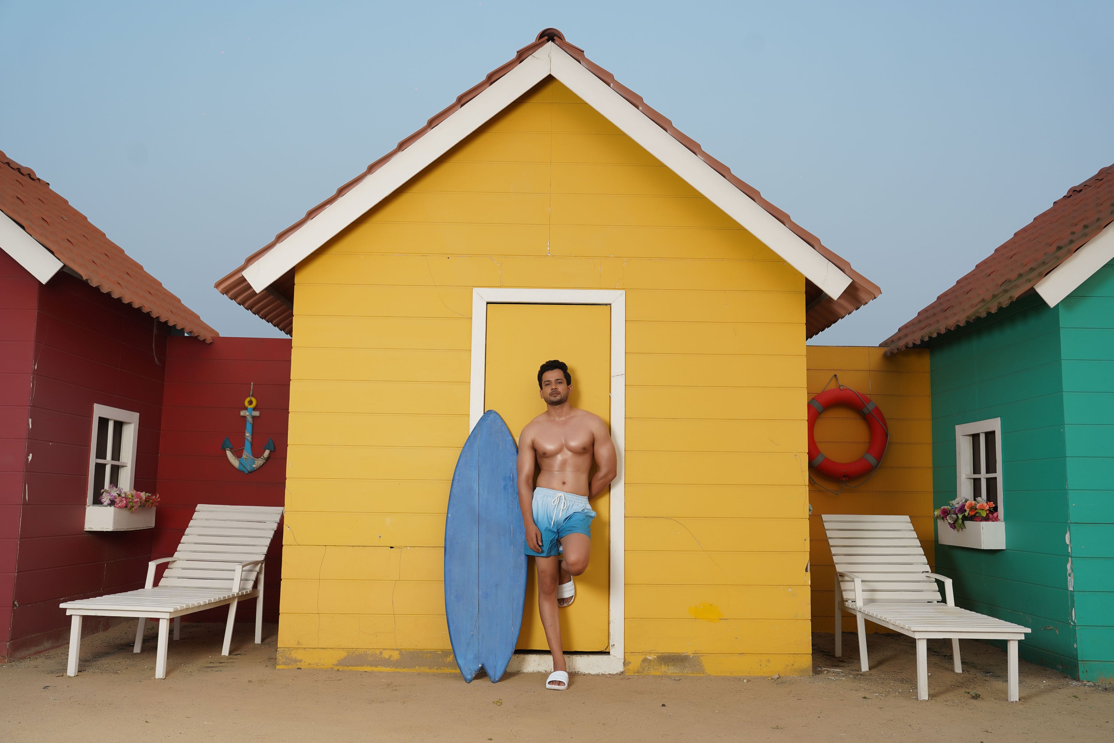 Noroke Sustainable fabric | Poly elastane Ombre Men Swim Shorts | Grocsy