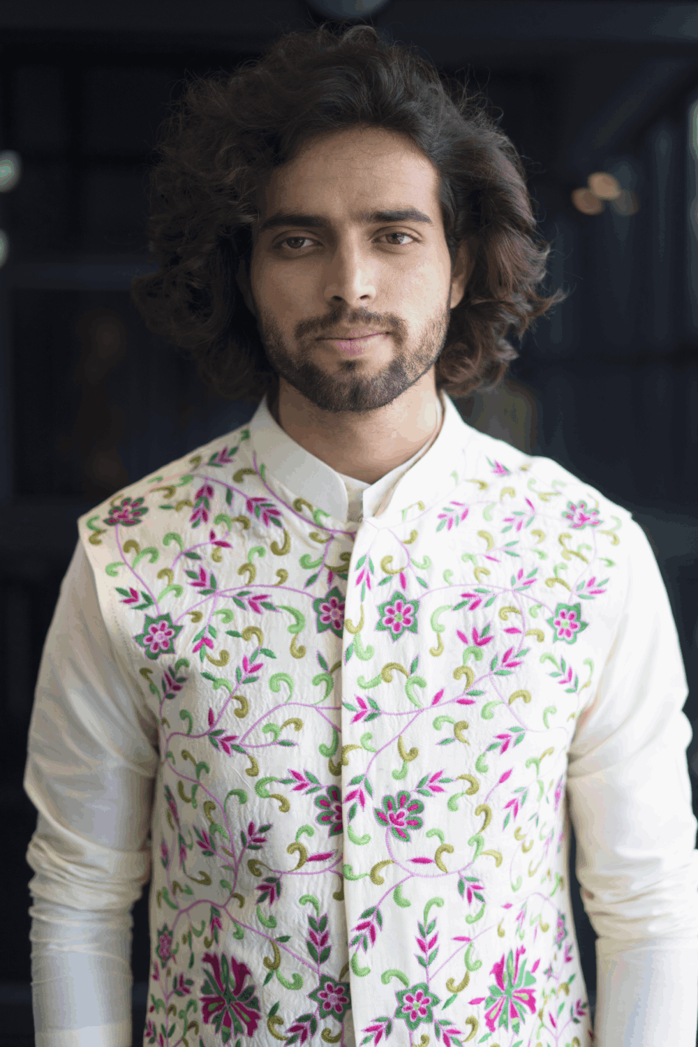 Off White Designer Men's Nehru Jacket by Hilo Design | Grocsy