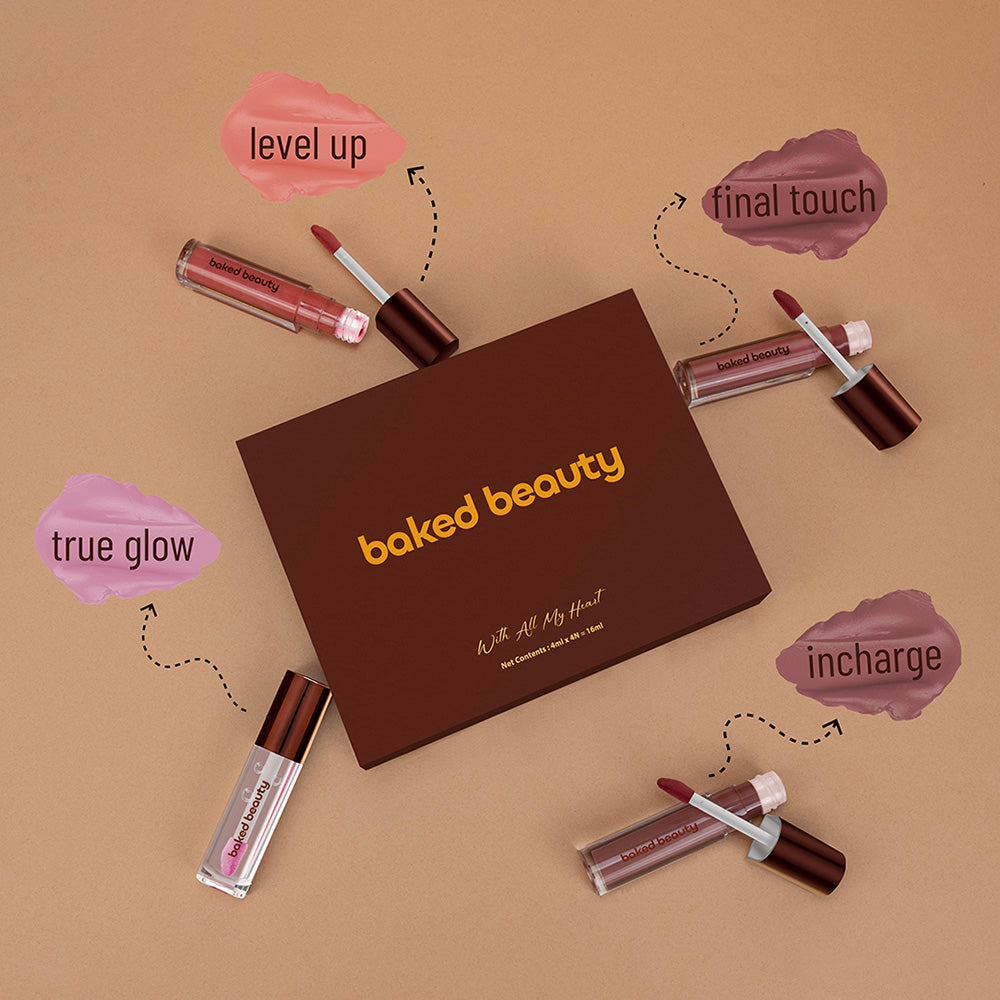 Baked Beauty Baked Beauty Four Ever Yours Liquid Lipstick Giftset For Women (4mlx4) | Grocsy