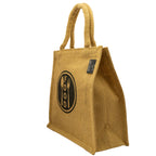 MiDazzle Jute Lunch Bag  (With Zipper) JdJLB1402 | Grocsy