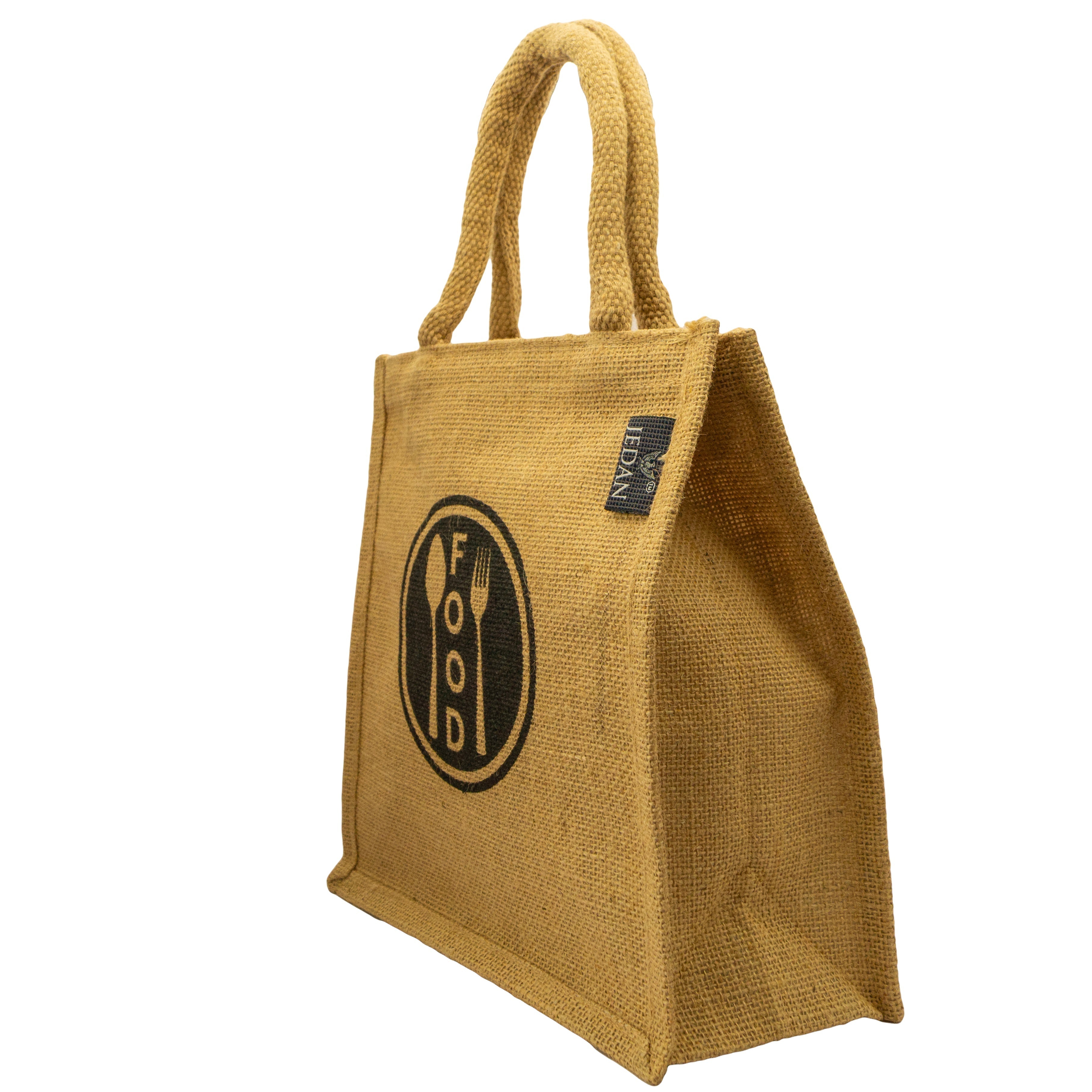 MiDazzle Jute Lunch Bag  (With Zipper) JdJLB1402 | Grocsy