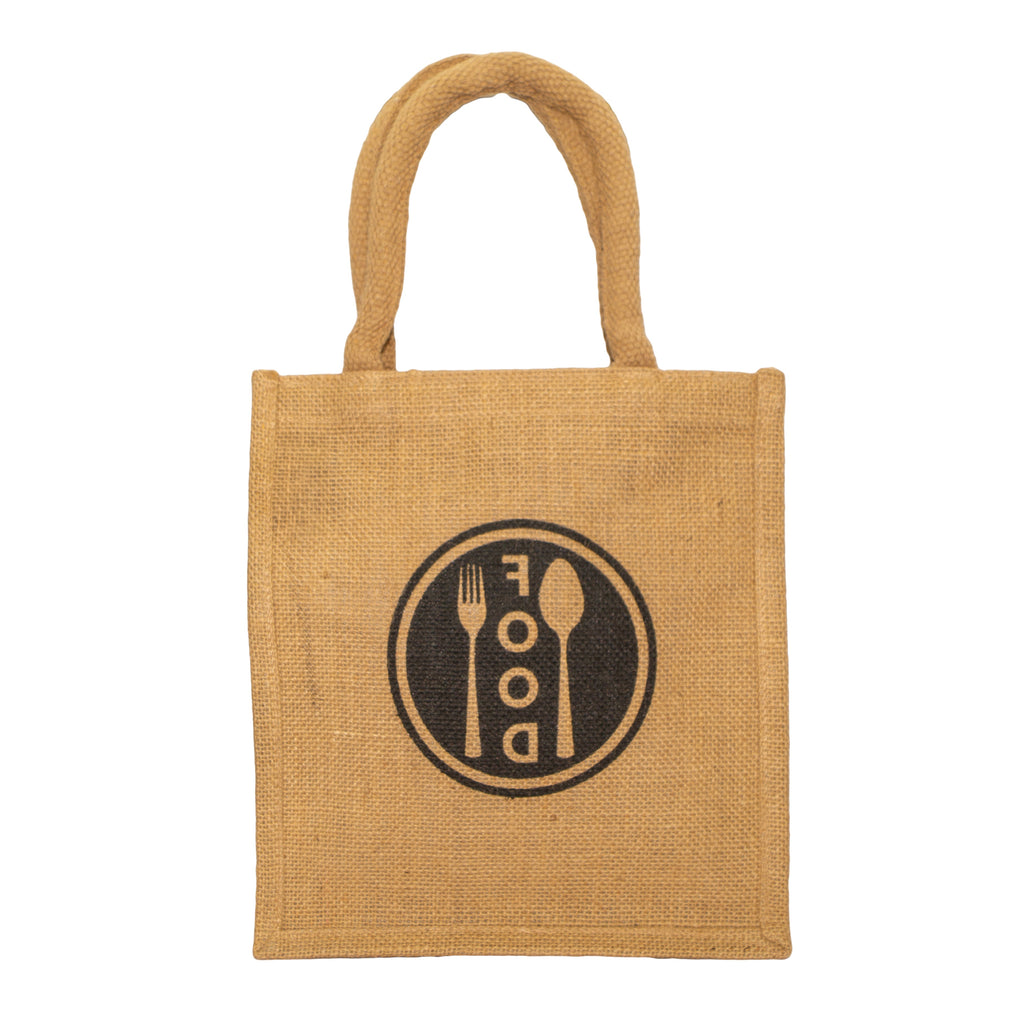 MiDazzle Jute Lunch Bag  (With Zipper) JdJLB1402 | Grocsy