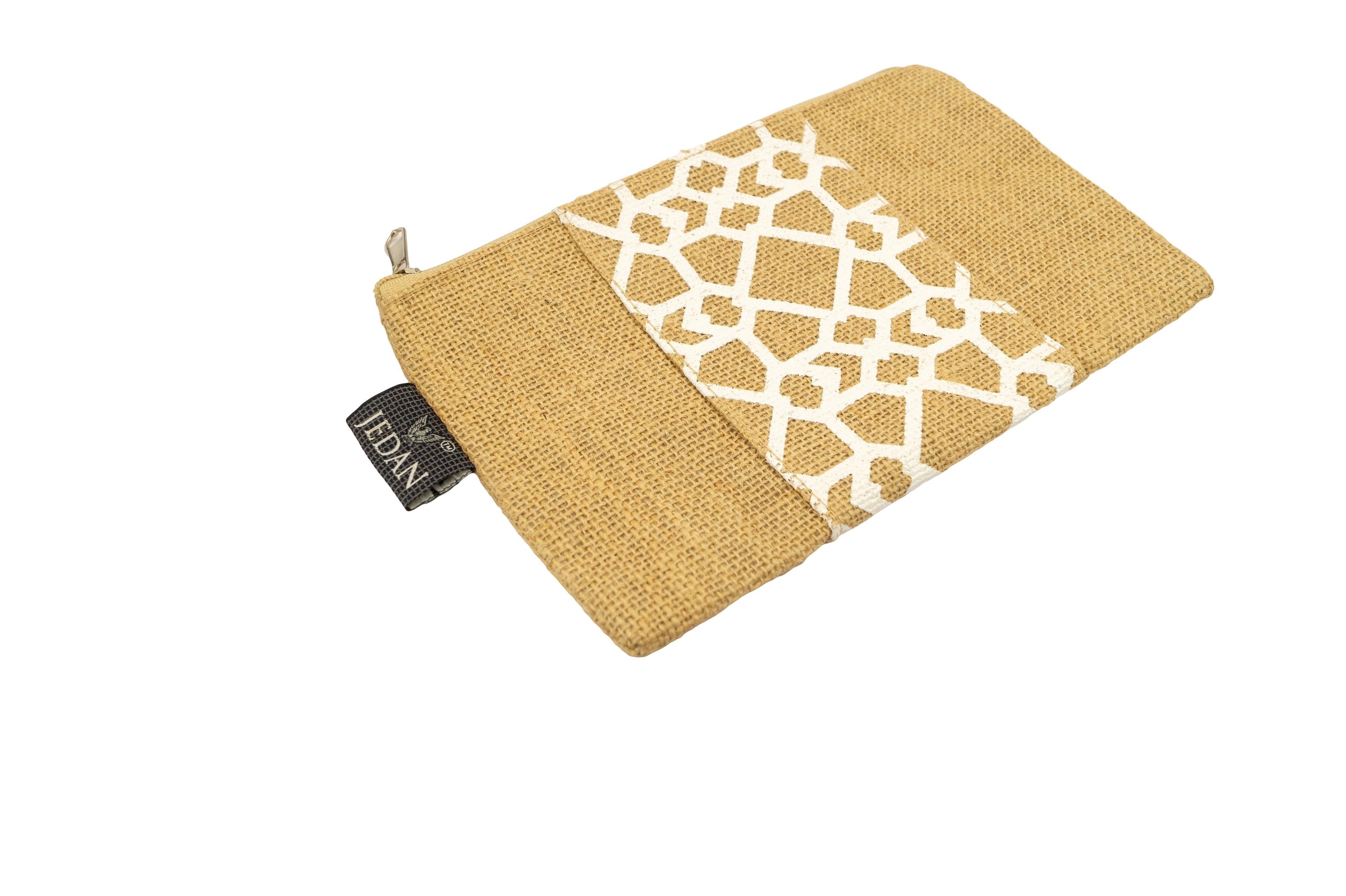MiDazzle Jute Zipper Pouch JdJZP2001 | Grocsy