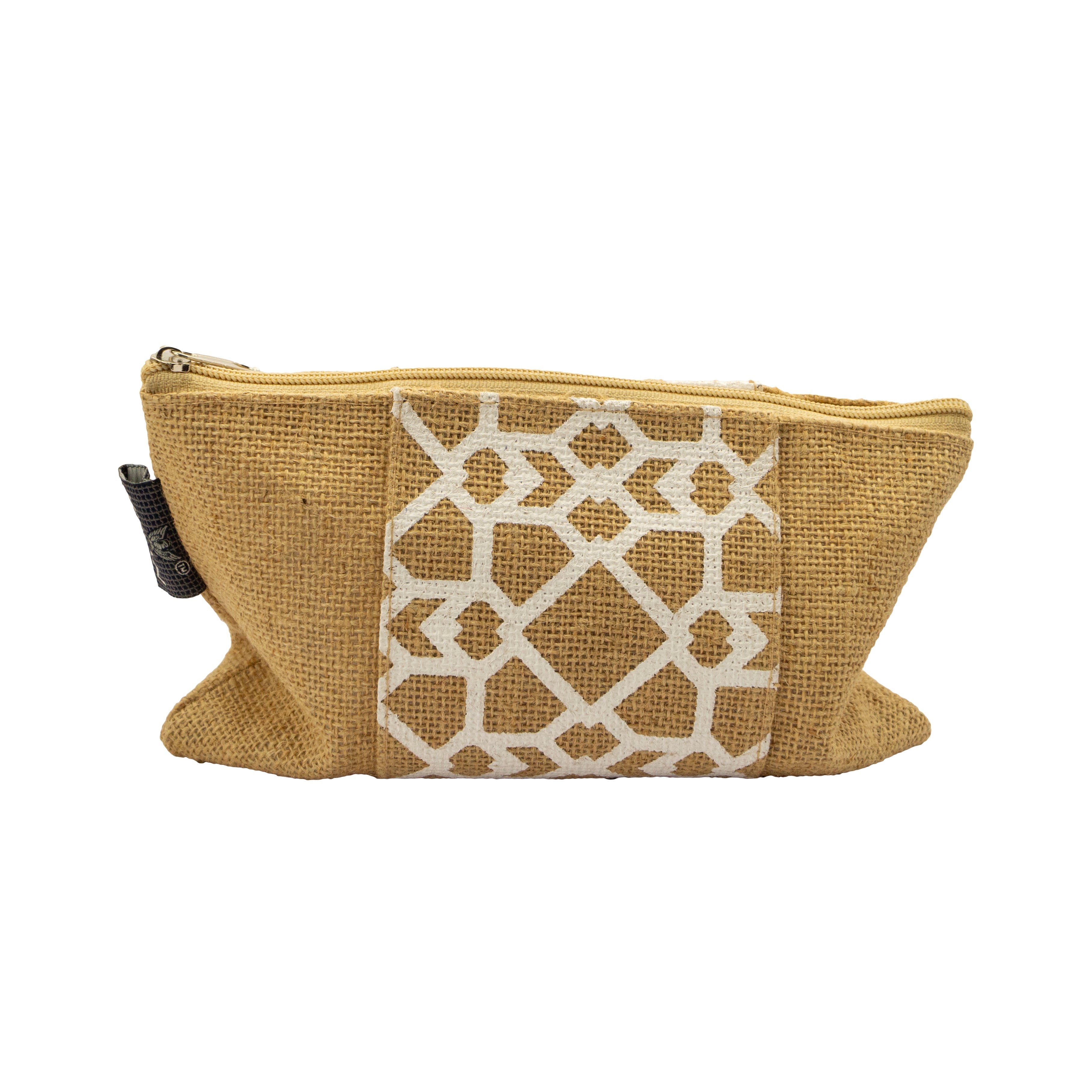 MiDazzle Jute Zipper Pouch JdJZP2001 | Grocsy