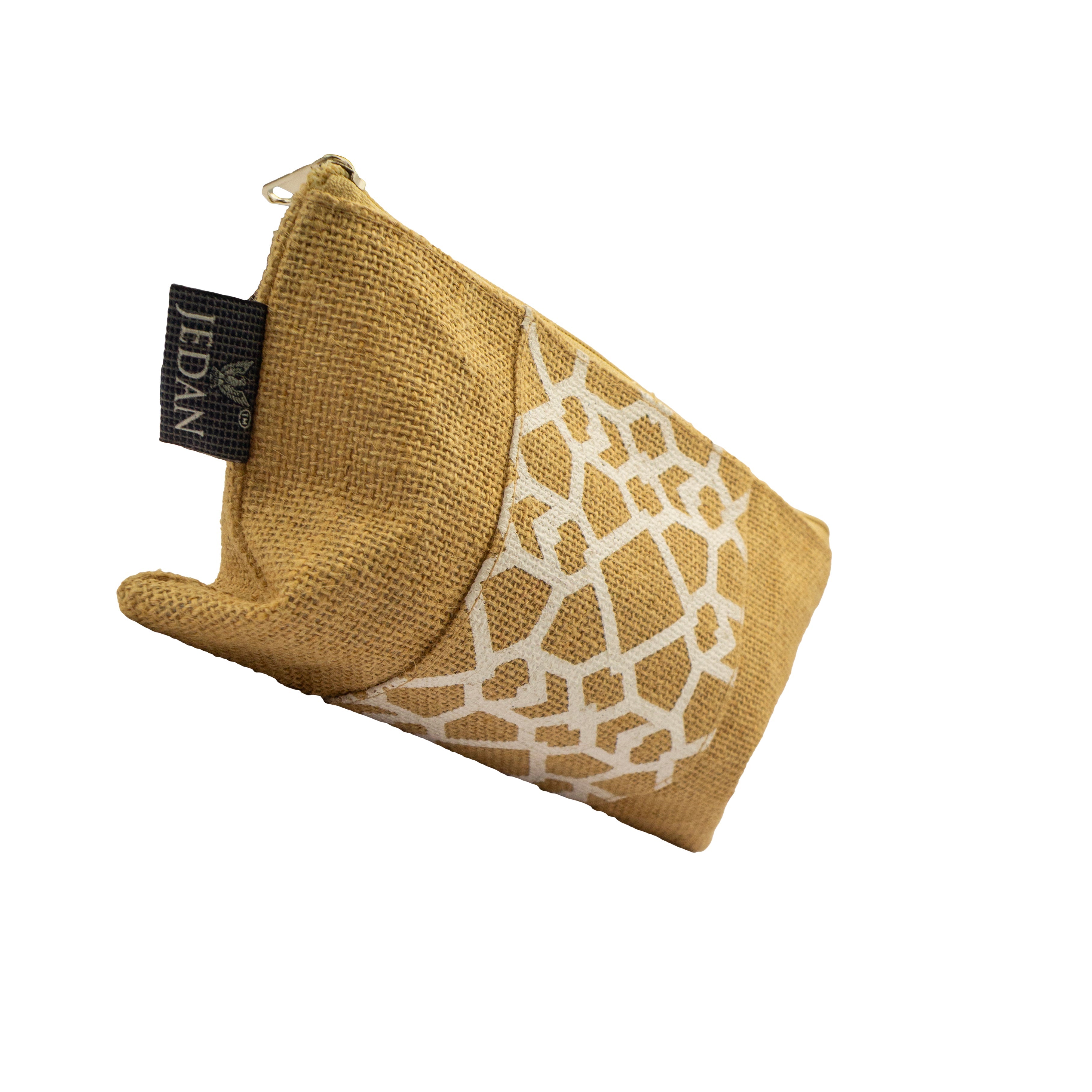 MiDazzle Jute Zipper Pouch JdJZP2001 | Grocsy