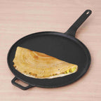 The Indus Valley CASTrong Cast Iron Tawa With Long Handle,Pre-seasoned, Nonstick, 100% Pure, Toxin-free, Induction, 28.5cm, 2.4kg | Grocsy