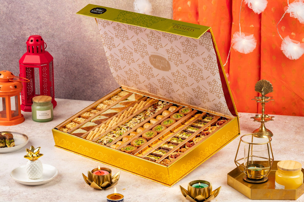 Gourmet Baklava Golden Hamper Box | Grocsy