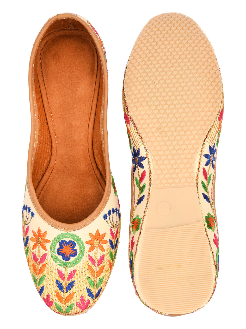 Desi Colour Women Indian Ethnic Footwear-Forest Beauty | Grocsy