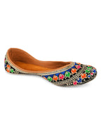 Desi Colour Women Indian Ethnic Footwear-Black Florence | Grocsy