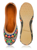Desi Colour Women Indian Ethnic Footwear-Black Florence | Grocsy