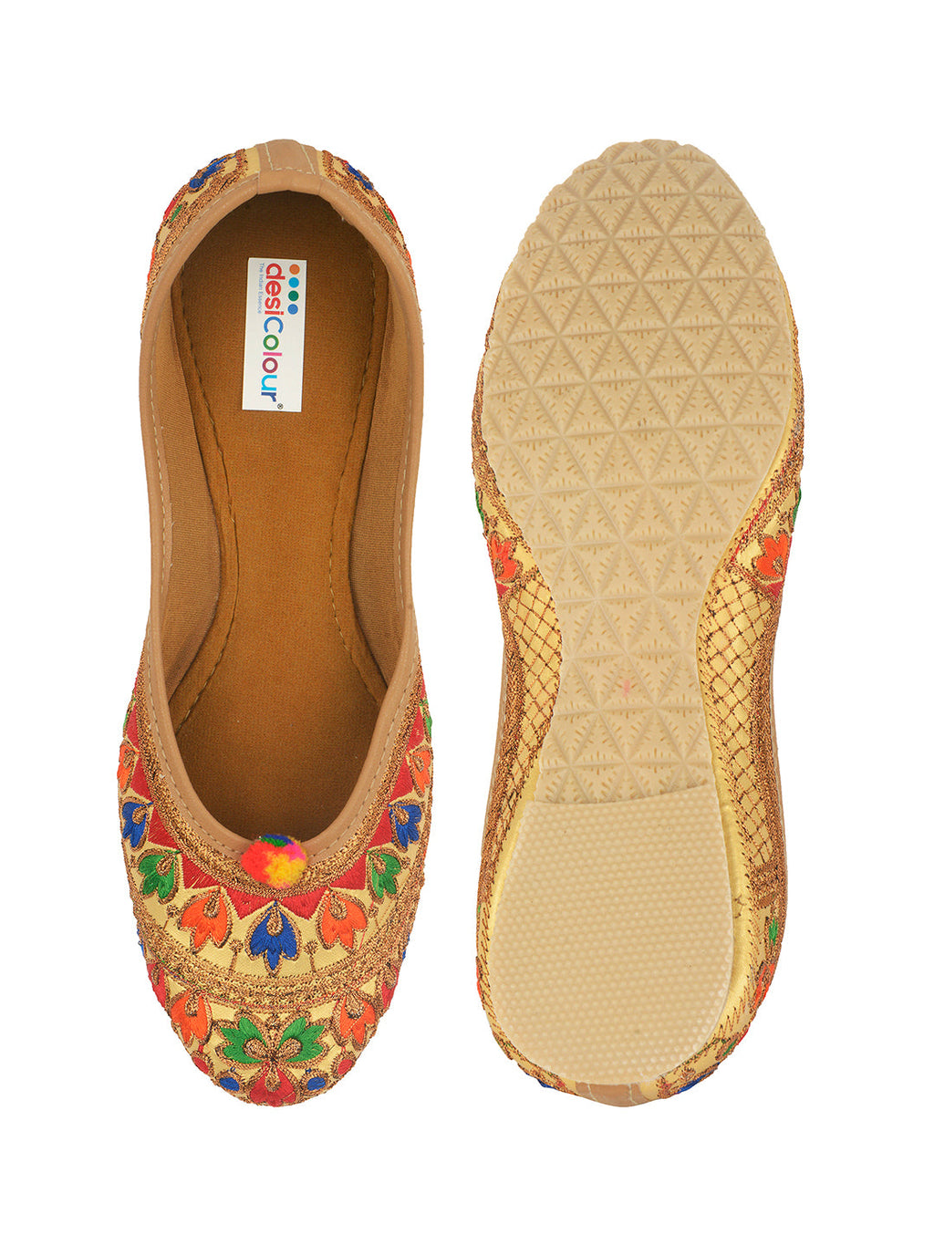 Desi Colour Women Indian Ethnic Footwear-Colour Wave | Grocsy