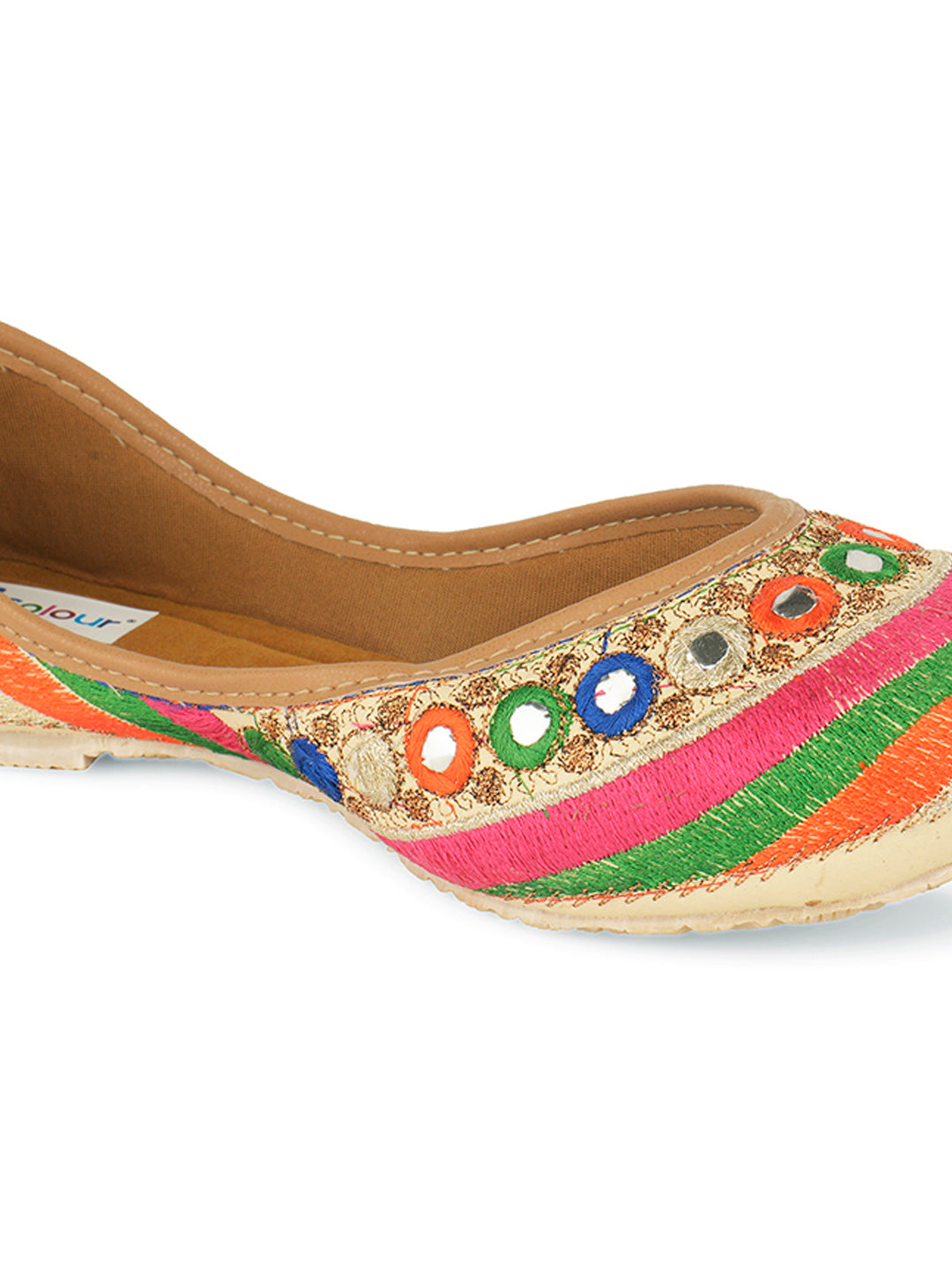 Desi Colour Women Indian Ethnic Footwear-Mirror Archie | Grocsy