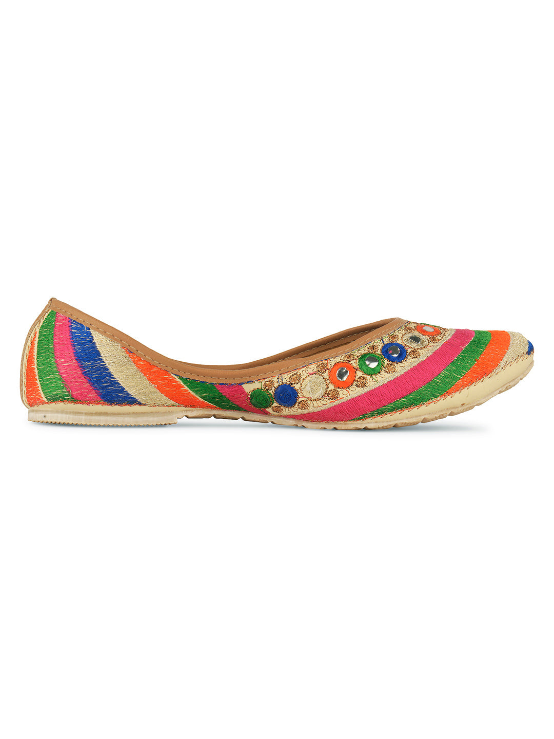 Desi Colour Women Indian Ethnic Footwear-Mirror Archie | Grocsy