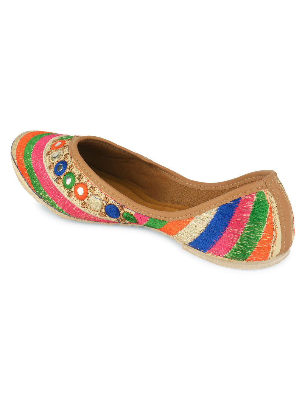 Desi Colour Women Indian Ethnic Footwear-Mirror Archie | Grocsy