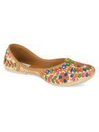 Desi Colour Women Indian Ethnic Footwear-Office Wear Ultra Comfortable Multi Emb | Grocsy