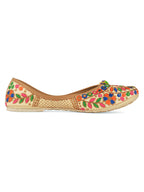 Desi Colour Women Indian Ethnic Footwear-Office Wear Ultra Comfortable Multi Emb | Grocsy