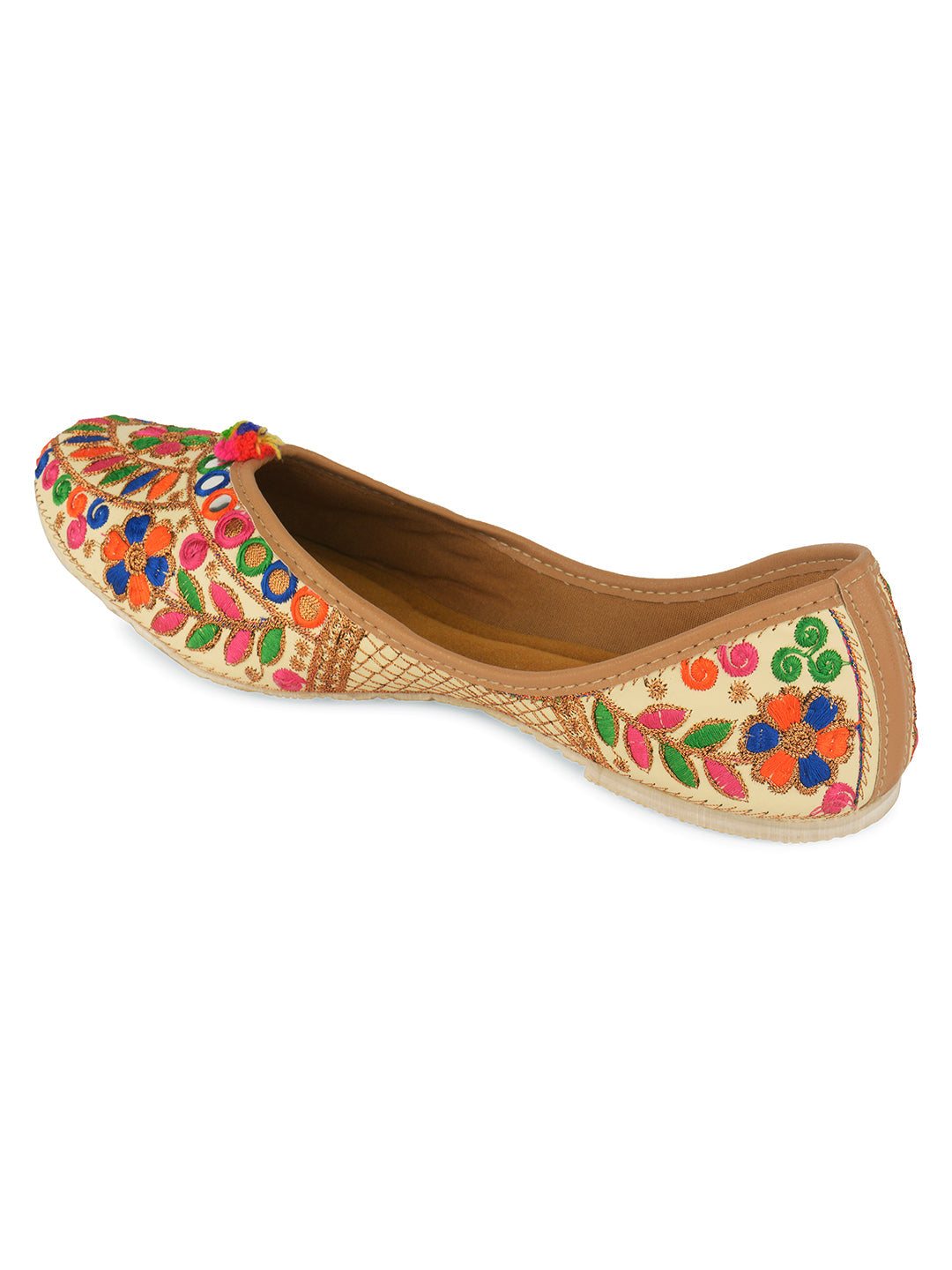 Desi Colour Women Indian Ethnic Footwear-Office Wear Ultra Comfortable Multi Emb | Grocsy
