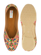 Desi Colour Women Indian Ethnic Footwear-Office Wear Ultra Comfortable Multi Emb | Grocsy