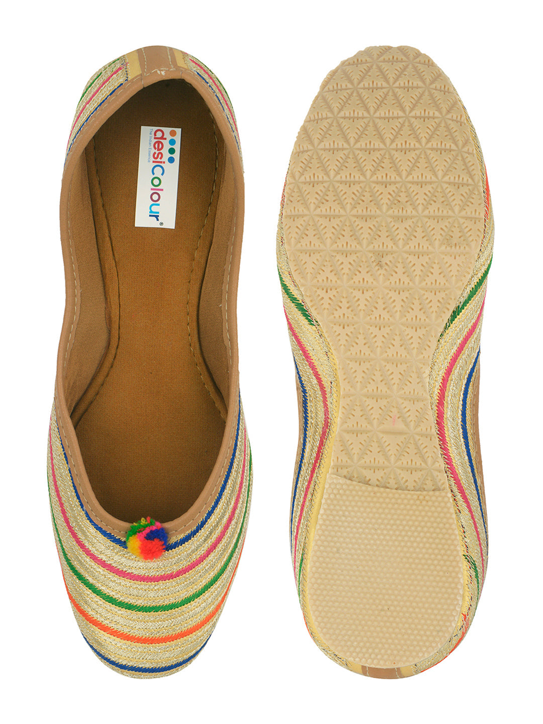 Desi Colour Women Indian Ethnic Footwear-Multi Archie | Grocsy