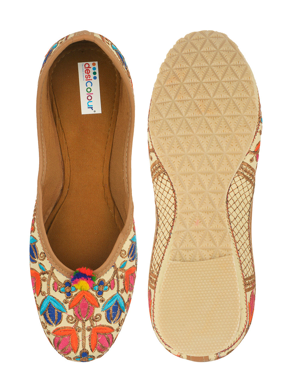 Desi Colour Women Indian Ethnic Footwear-Multi Atistica | Grocsy