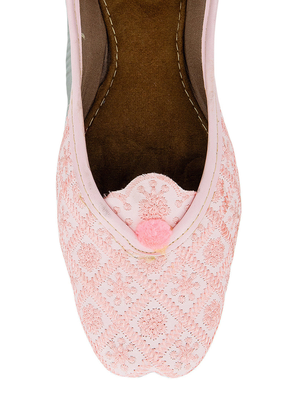 Desi Colour Women Indian Ethnic Footwear-Pink Front Flip | Grocsy