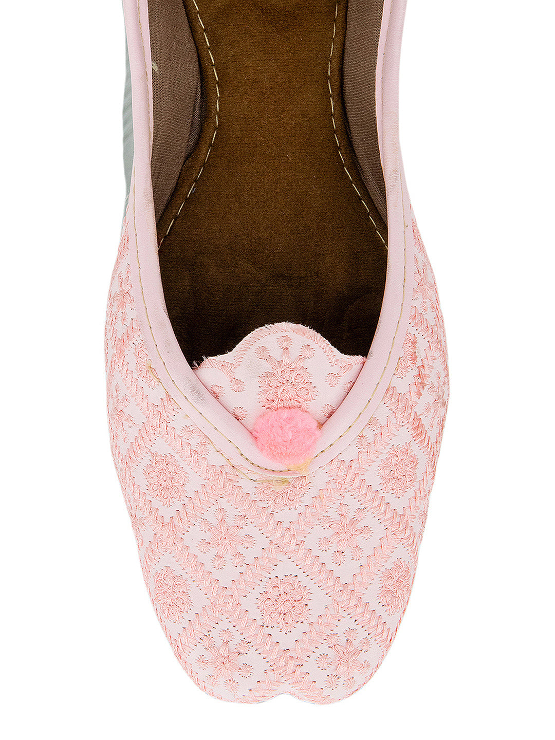 Desi Colour Women Indian Ethnic Footwear-Pink Front Flip | Grocsy