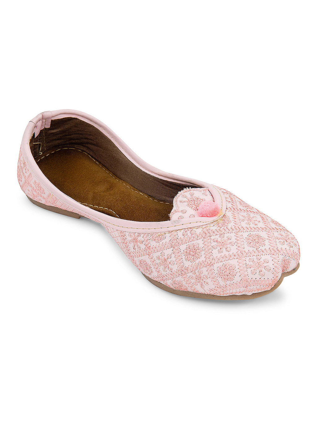 Desi Colour Women Indian Ethnic Footwear-Pink Front Flip | Grocsy