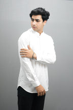 Fabmade Men White Pure Cotton Short Kurta | Grocsy