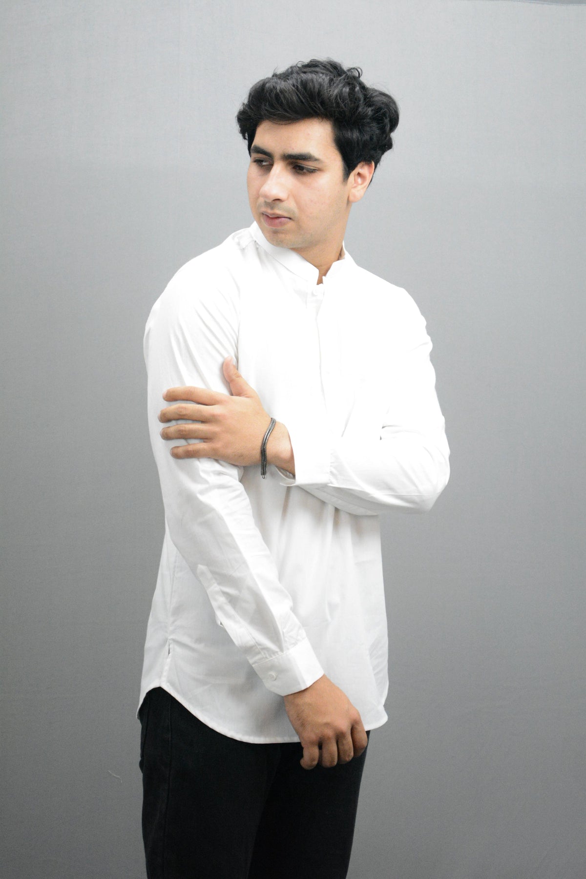 Fabmade Men White Pure Cotton Short Kurta | Grocsy