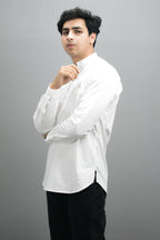Fabmade Men White Pure Cotton Short Kurta | Grocsy