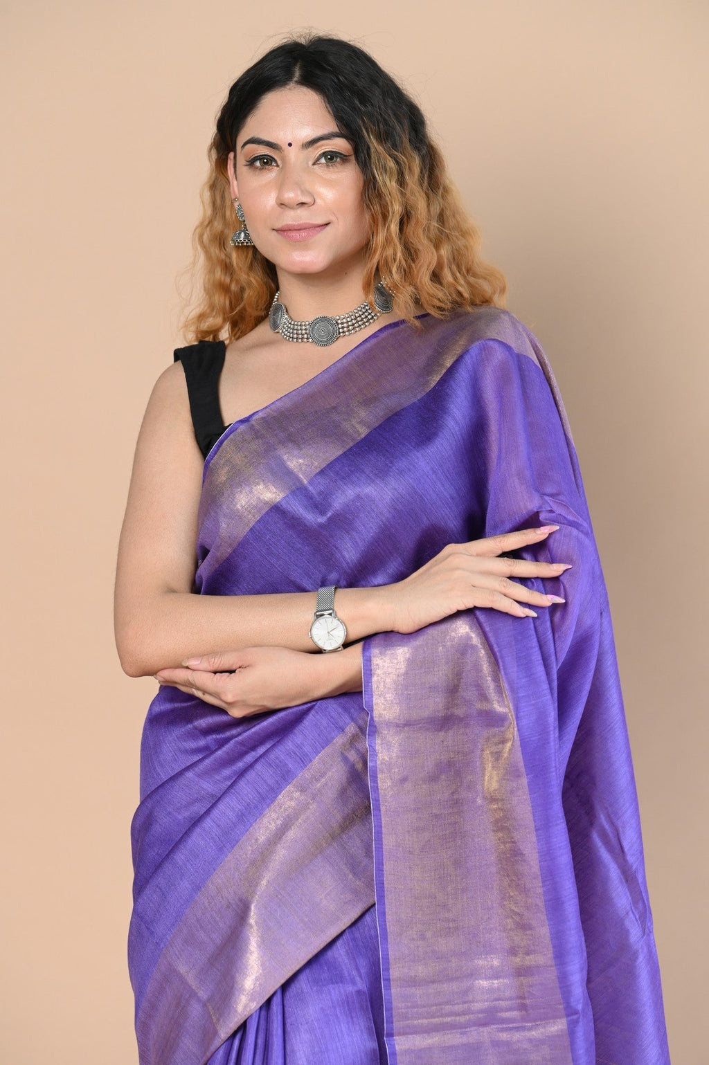 Very Much Indian Exclusive Pure Moonga Tussar Silk Saree With Beautiful Border | Grocsy