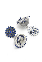 Mominos Fashion Joharkamal Kundan work Jhumka with Blue Beads