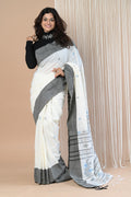 Very Much Indian Handloom Pure Cotton Saree With Handwoven Buttis | Grocsy