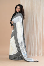 Very Much Indian Handloom Pure Cotton Saree With Handwoven Buttis | Grocsy
