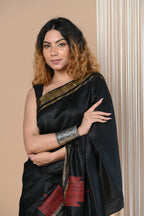 Very Much Indian Exclusive Handloom Pure Tussar Silk Saree By Khadigram Certified Weavers | Grocsy