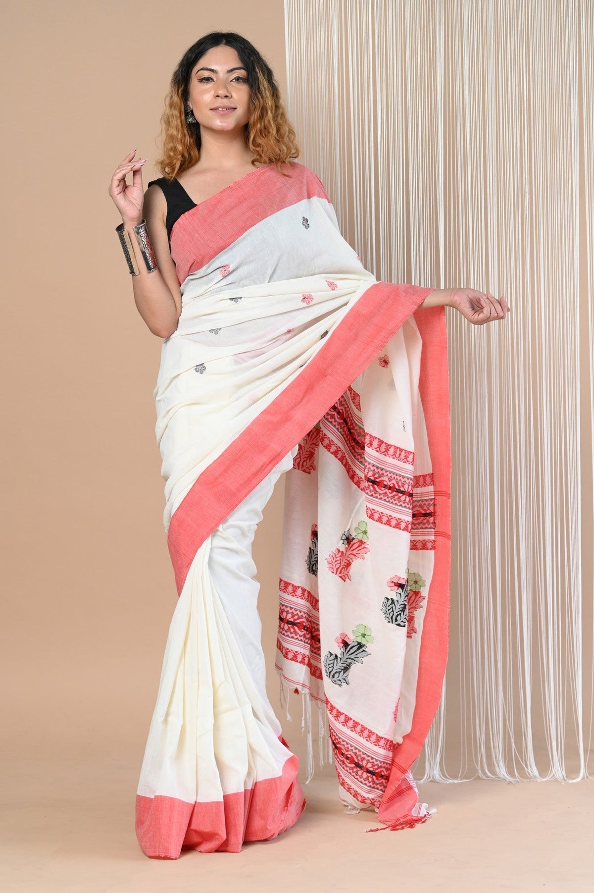 Very Much Indian Premium Cotton - Handloom Pure Cotton Saree | Grocsy