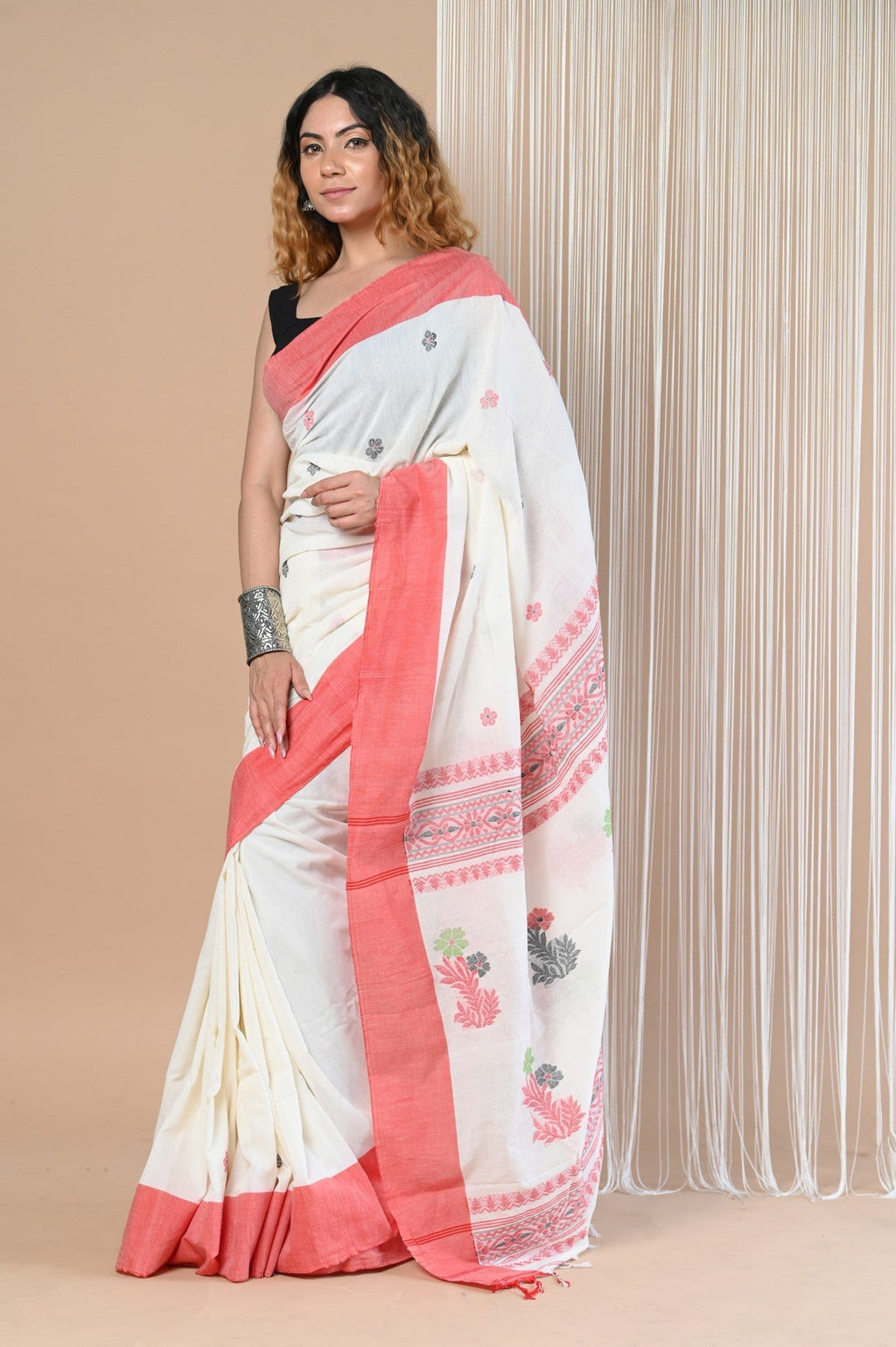 Very Much Indian Premium Cotton - Handloom Pure Cotton Saree | Grocsy