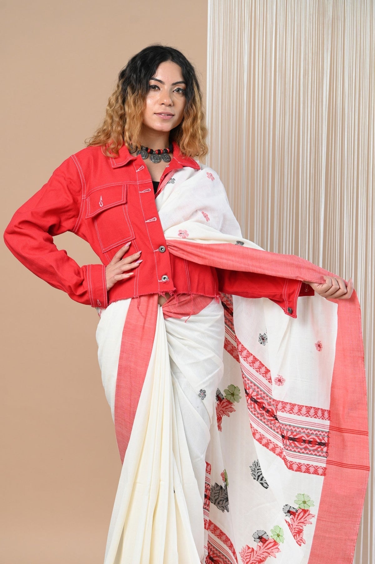 Very Much Indian Premium Cotton - Handloom Pure Cotton Saree | Grocsy