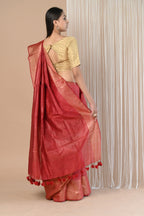 Very Much Indian Exclusive Pure Moonga Tussar Silk Saree With Beautiful Border | Grocsy