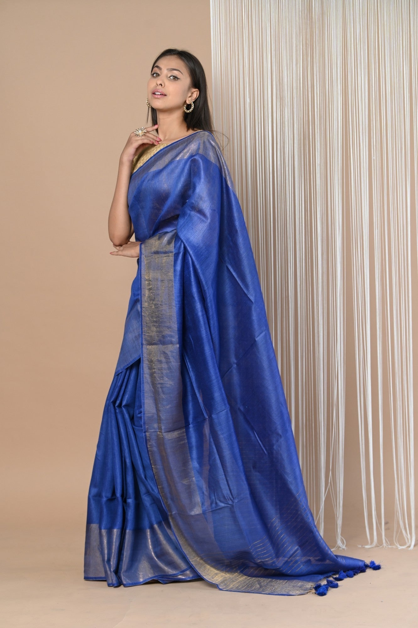 Very Much Indian Exclusive Pure Moonga Tussar Silk Saree With Beautiful Border | Grocsy