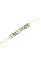 Mominos Fashion Johar Kamal Gold-Polished Finish Stone Choker For Women (White) | Grocsy