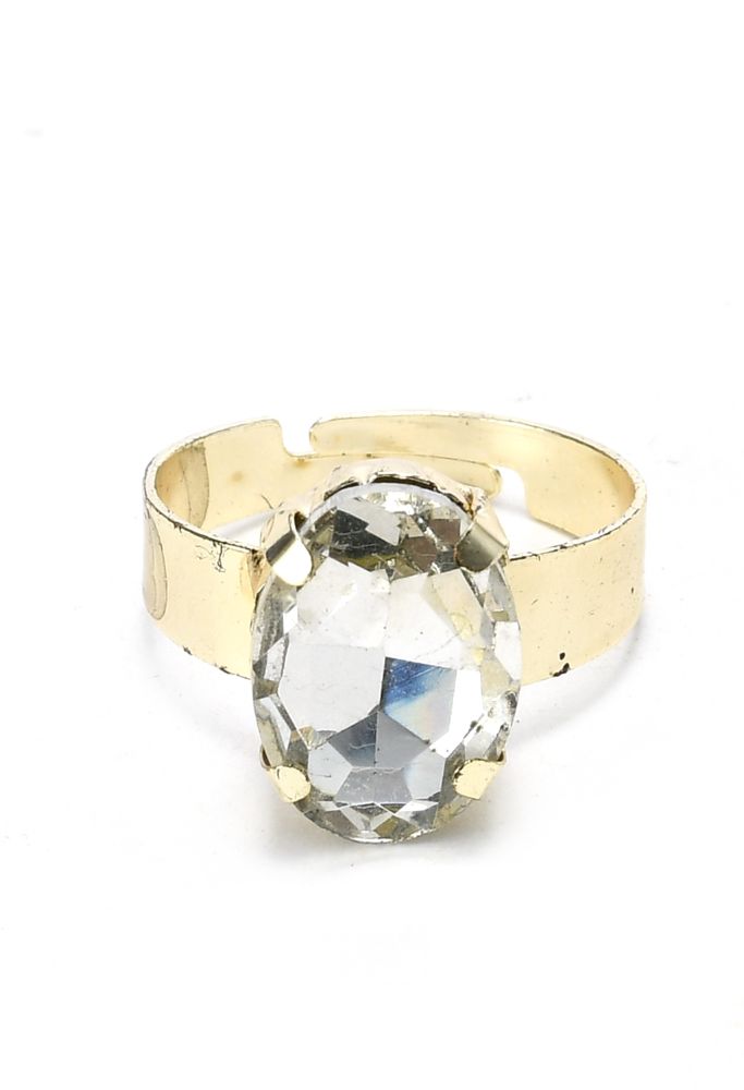 Mominos Fashion Johar Kamal Gold-Polished Finish Stone Choker For Women (White) | Grocsy
